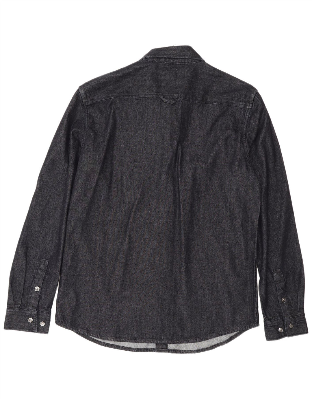 Zara Hombre Camisa Vaquera Grande Azul Marino Algodón
