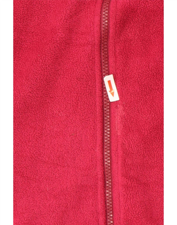 Columbia Chaqueta polar con forro para mujer UK 44 Poliéster rojo mediano
