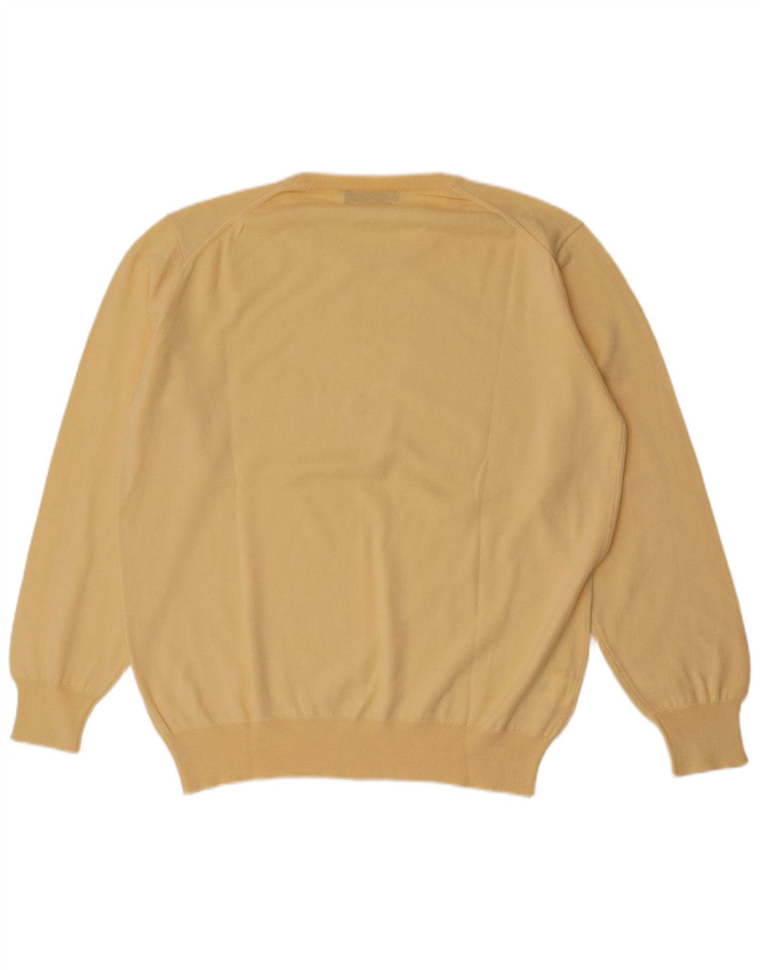 Il Granchio Jersey De Cuello Redondo Para Hombre Large Lana Virgen Amarilla