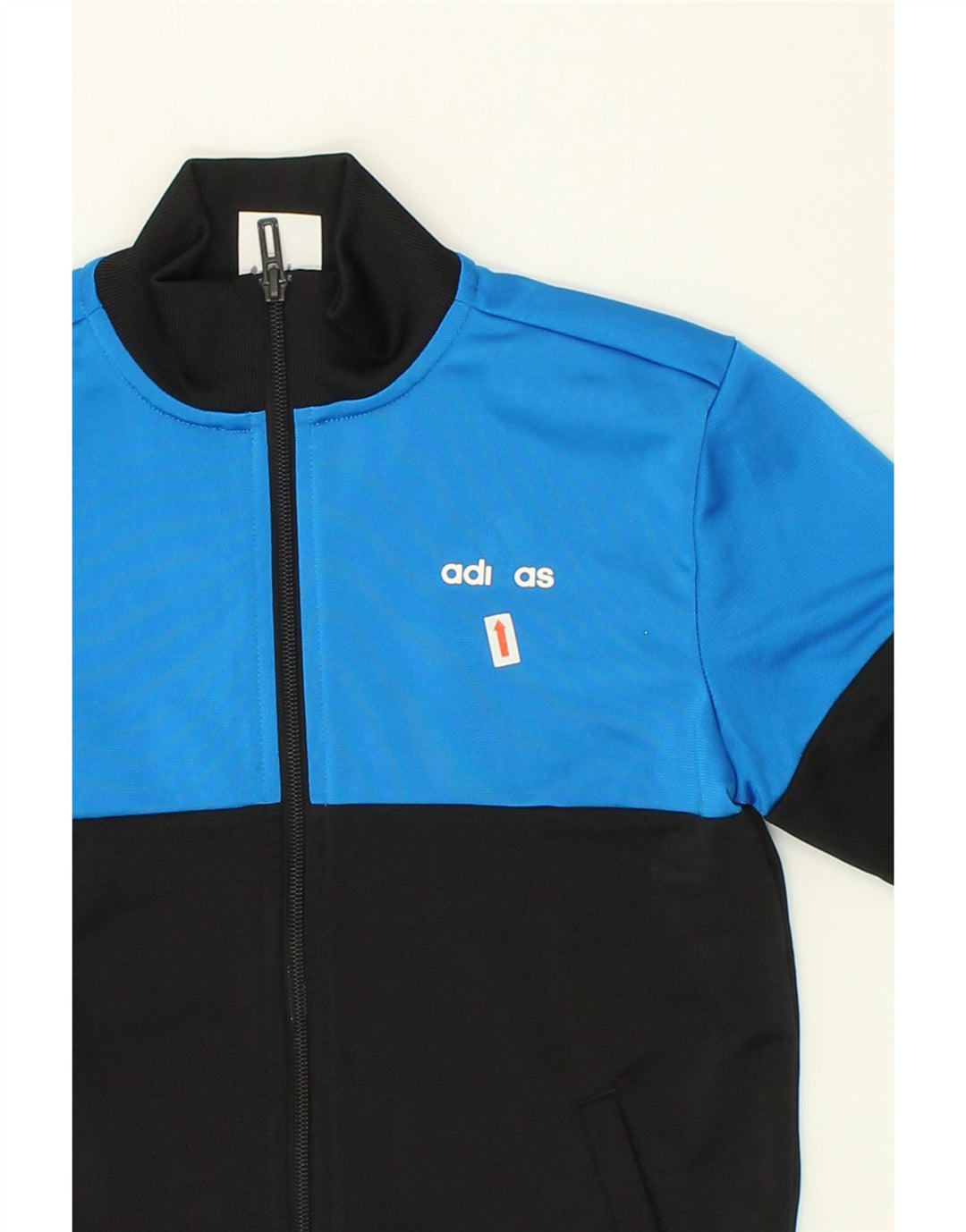 ADIDAS Boys Tracksuit Top Jacket 9-10 Years Blue Colourblock Polyester Vintage Adidas and Second-Hand Adidas from Messina Hembry 