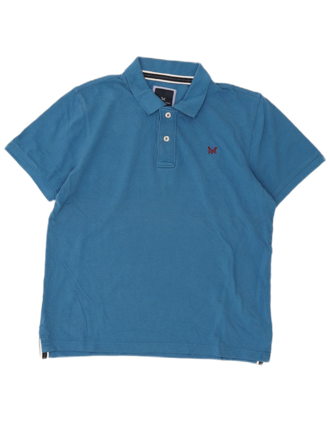 Crew Clothing Polo para hombre de algodón azul medio