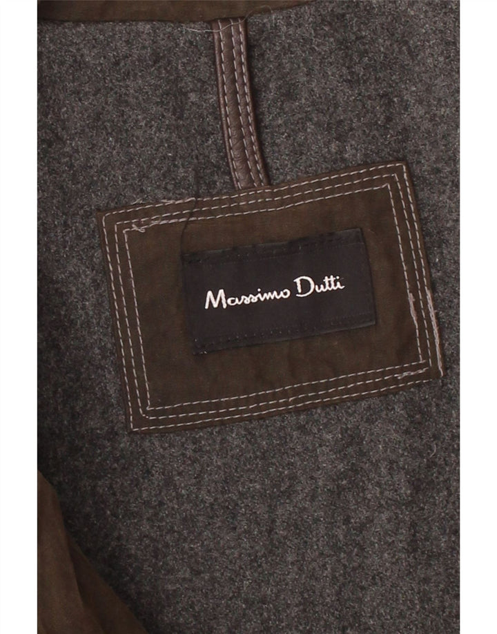 MASSIMO DUTTI Chaqueta de algodón encerado para hombre UK 44 2XL Marrón