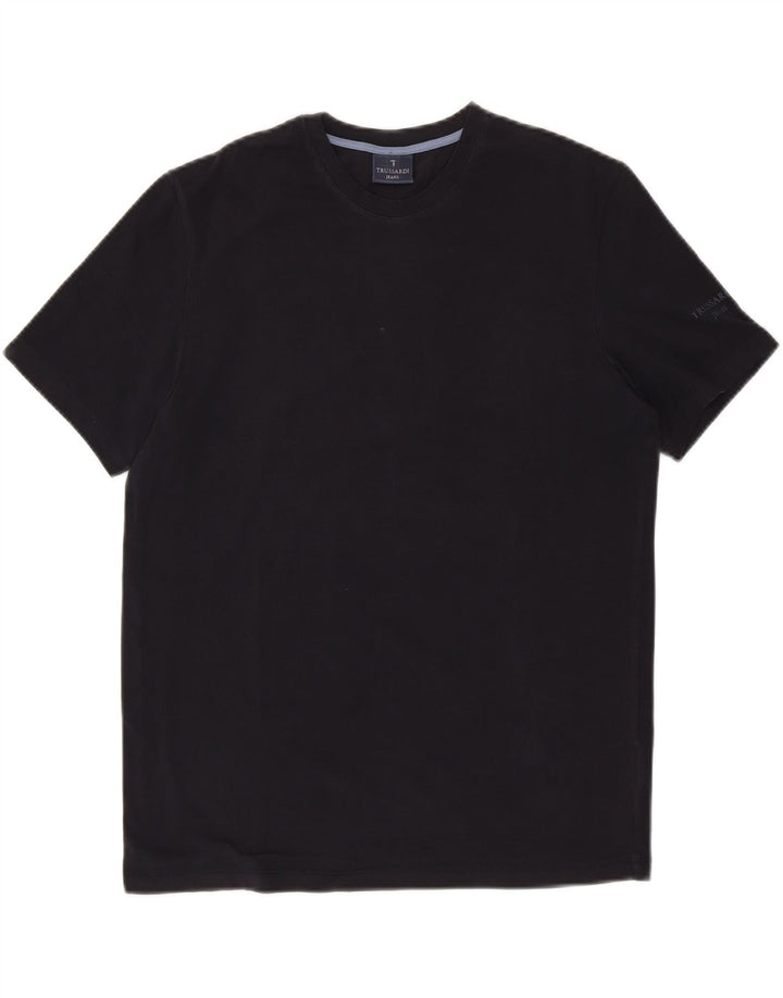 TRUSSARDI JEANS Camiseta Hombre Top Medium Negro Algodón