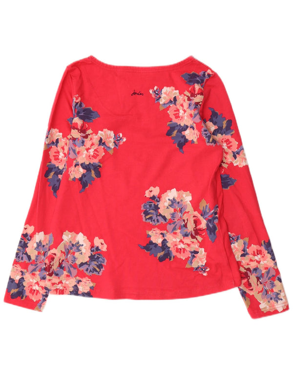 Joules Top Mujer Manga Larga UK 40 Pequeño Algodón Floral Rosa