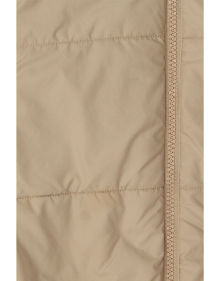 Adidas Chaqueta acolchada con capucha para mujer UK 14 Medium Off White Poliéster
