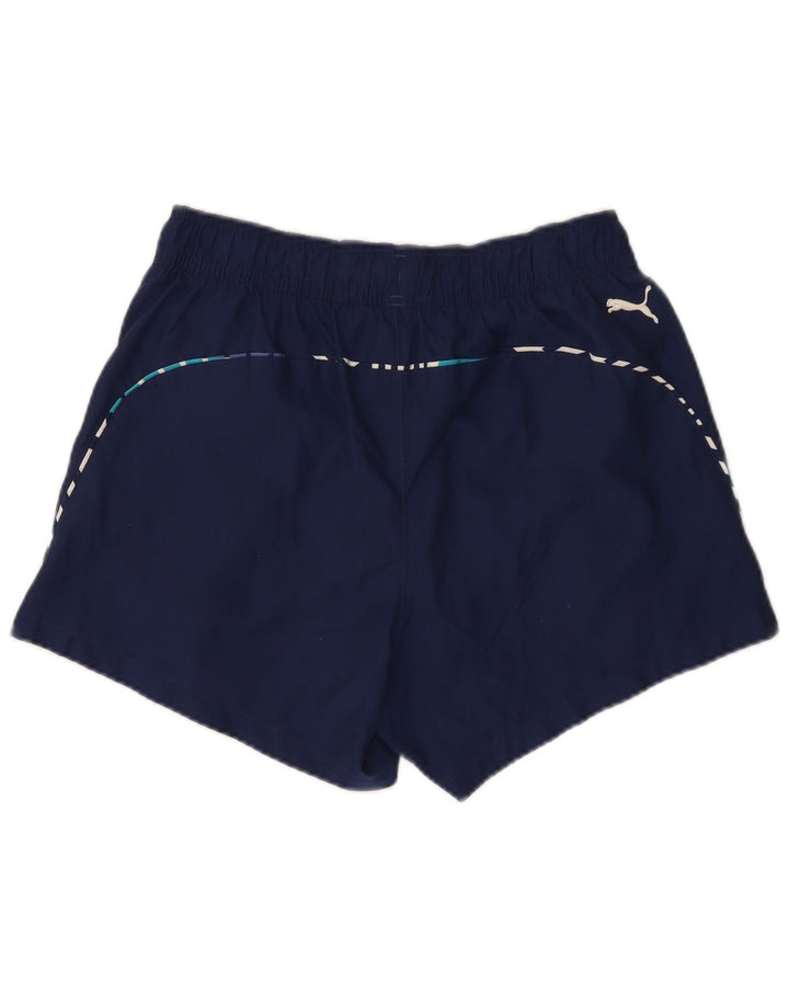 Puma Pantalones cortos deportivos gráficos para hombre Poliéster azul marino mediano