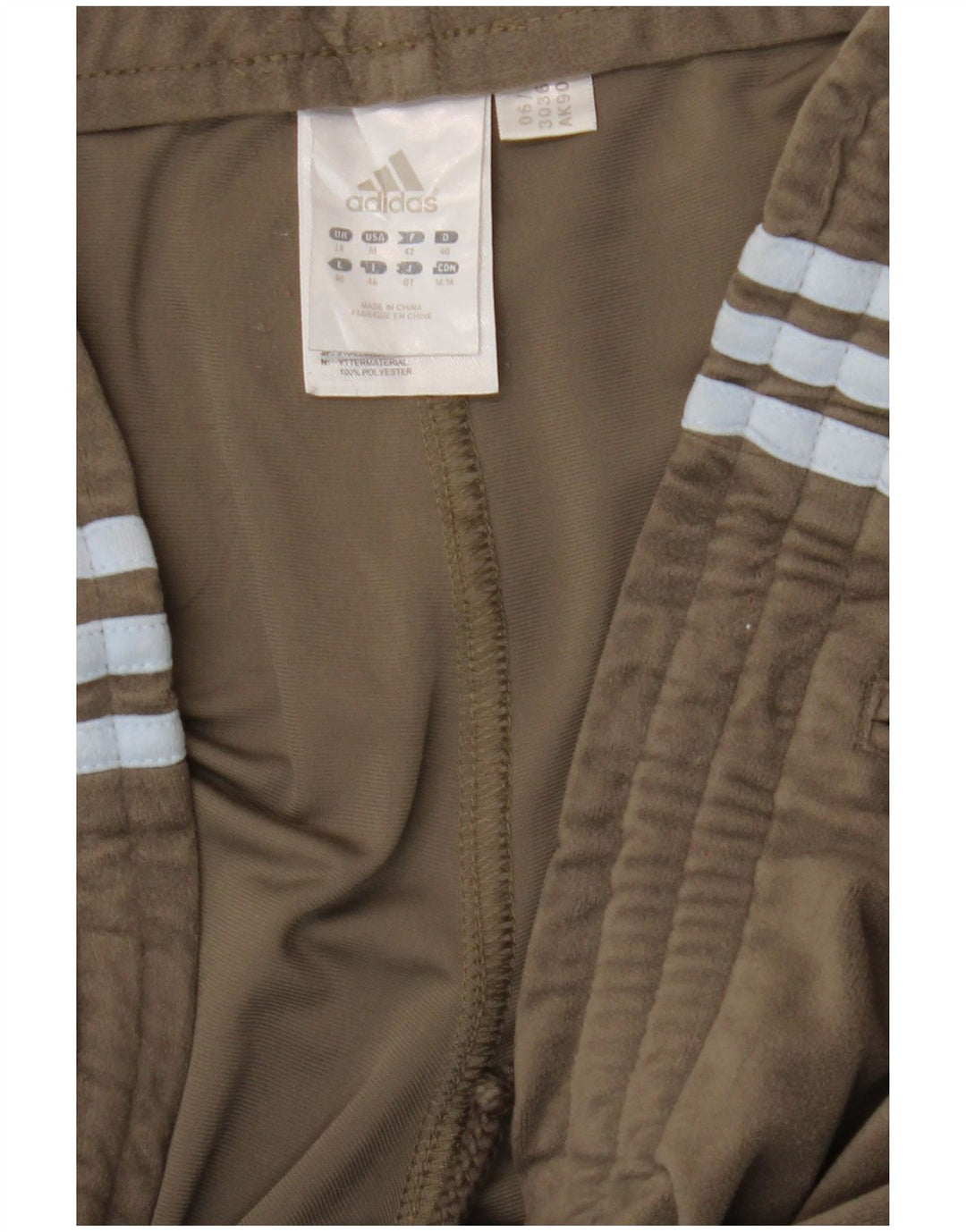 ADIDAS Womens Fleece Tracksuit Trousers Joggers UK 14 Large  Khaki