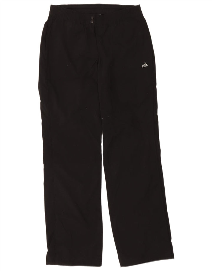 Adidas Mujer Climalite Chándal Pantalones UK 10 Pequeño Negro Poliéster