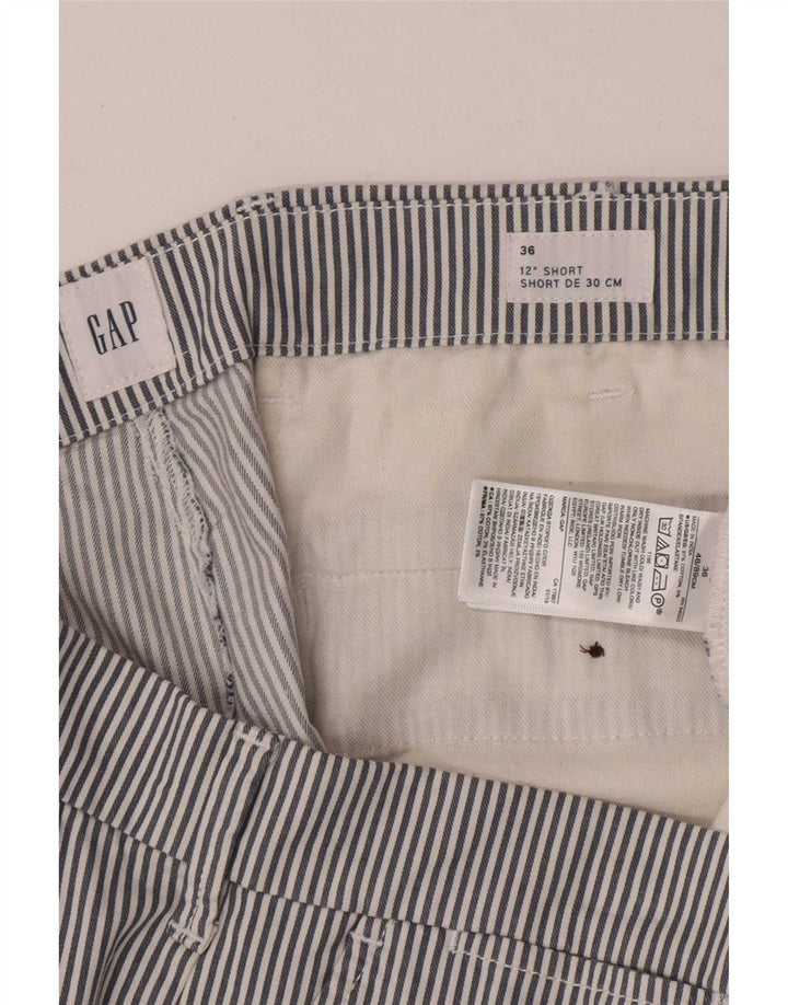 Pantalones cortos chinos Gap para hombre W36 de algodón a rayas azules grandes