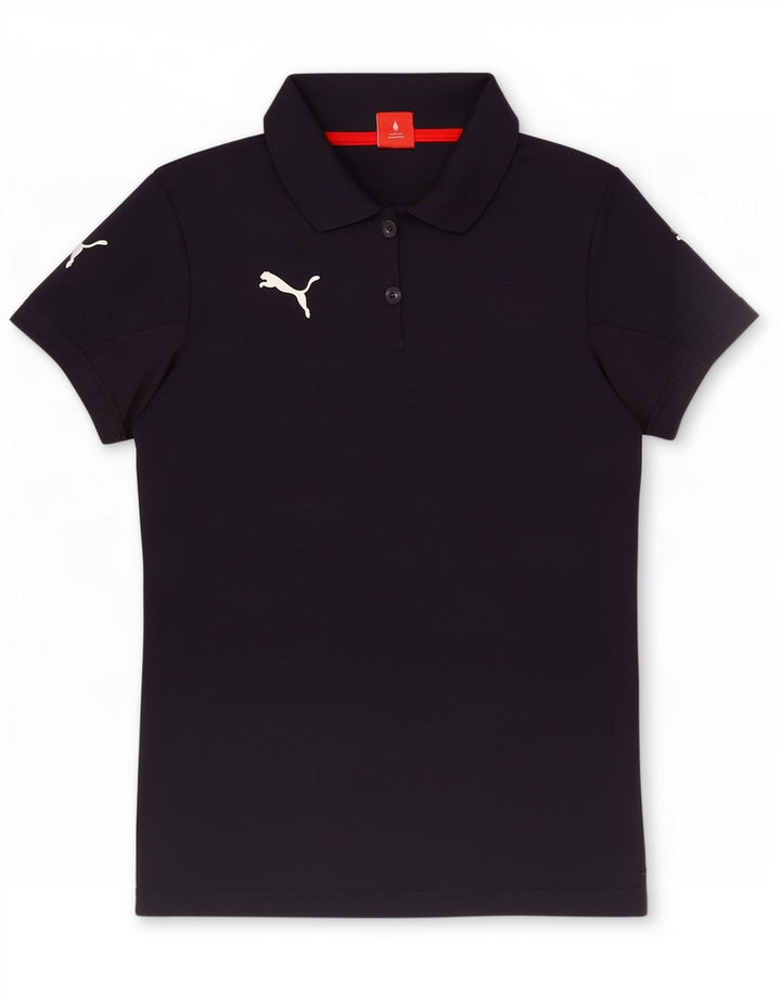 Puma Polo gráfico para mujer UK 12 Medium Azul marino Poliéster