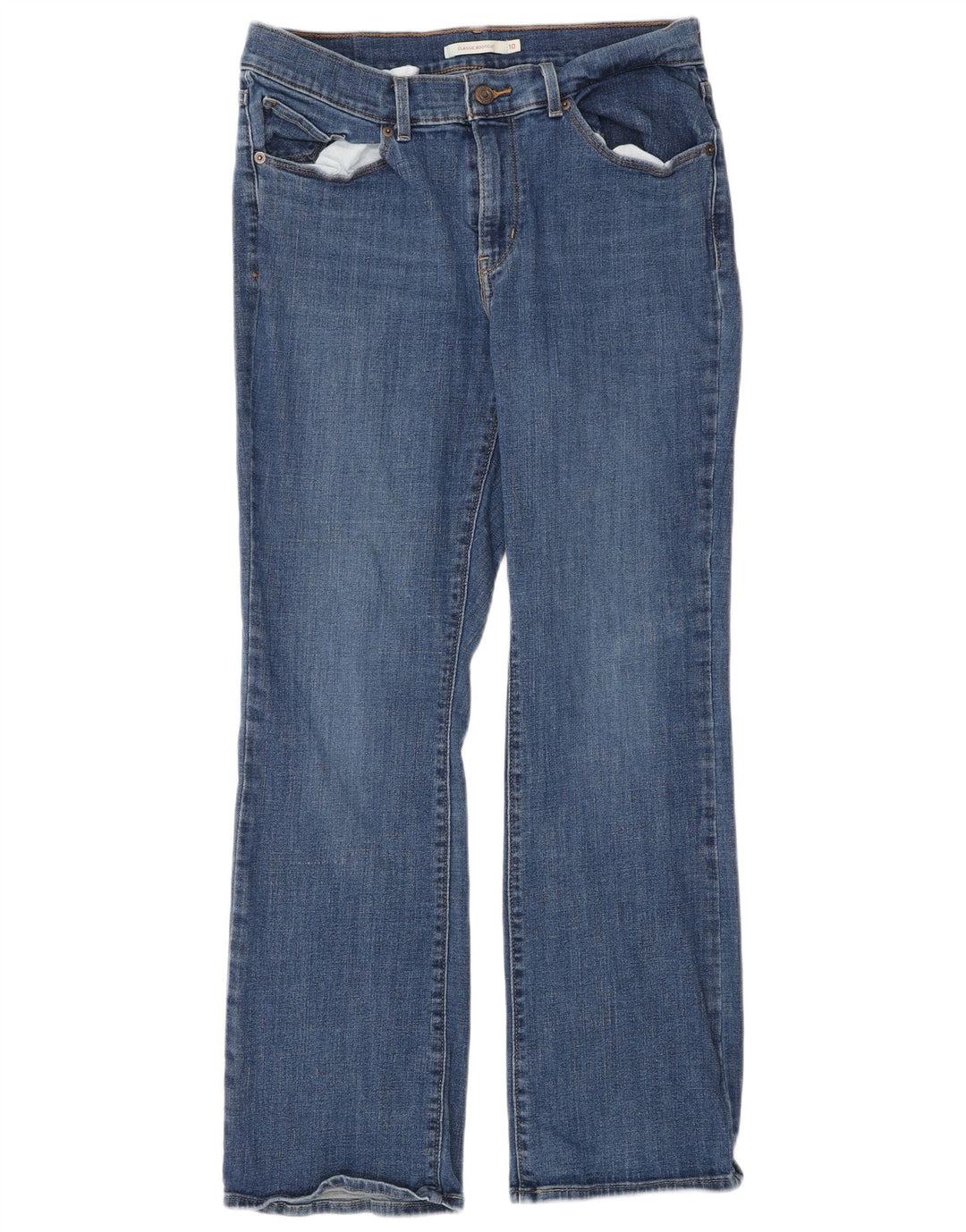Levi's Jeans clásicos con corte de bota para mujer US 10 Large W30 L30 Algodón azul