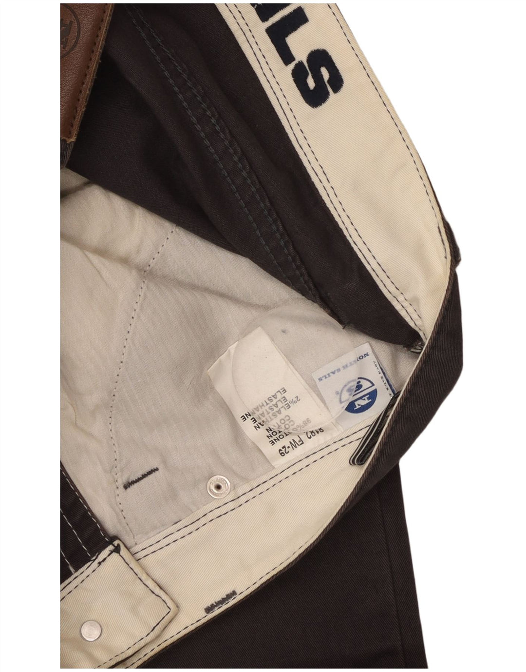 NORTH SAILS Pantalones informales rectos para hombre W32 L34 Algodón gris