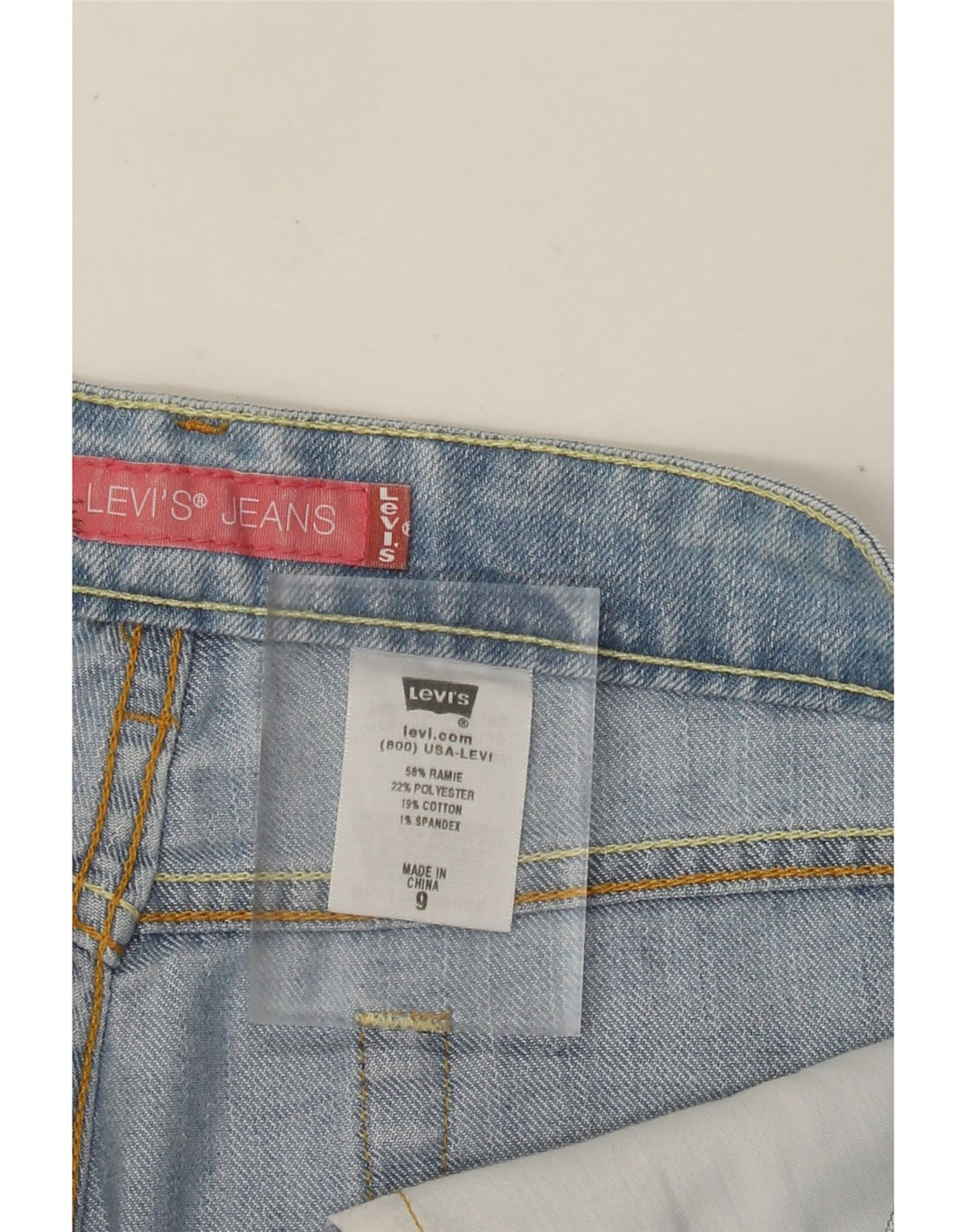 Levi's Bermudas vaqueras para mujer US 9 Medium W32 Blue Ramie