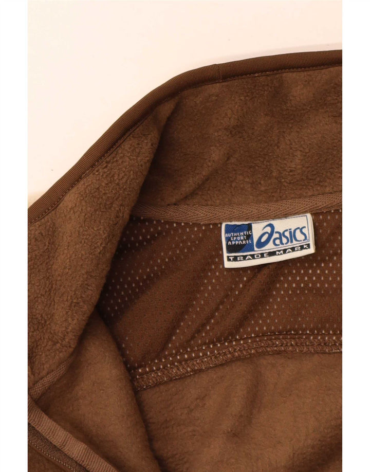 Asics - Chaqueta polar para hombre, talla 36, color marrón pequeño