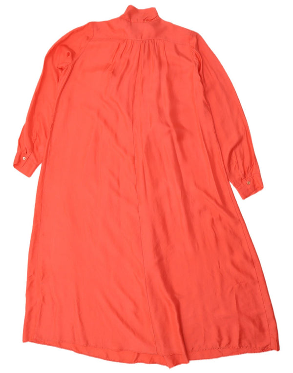 Forte Vestido largo de manga larga para mujer Forte UK 40 XL Seda naranja