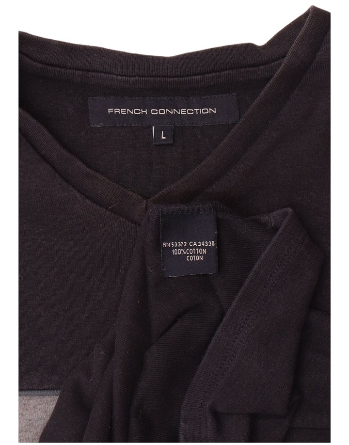 French Connection Camiseta de manga corta para mujer, talla grande, azul marino