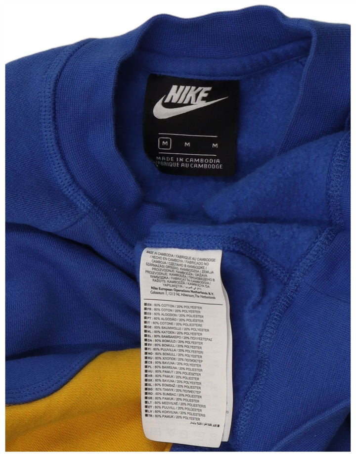 Nike Mujer Graphic Crop Sudadera Jumper UK 44 Algodón Azul Medio