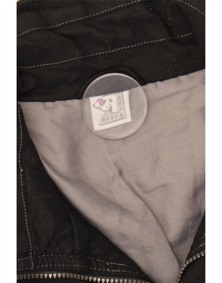 Riff & Riffa Chaqueta cortavientos gráfica para hombre UK 40 Large Poliamida negra