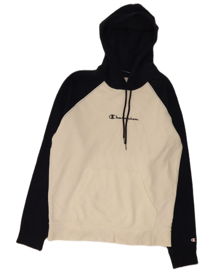 Champion Sudadera Con Capucha Jumper Medium Blanco Colorblock Algodón