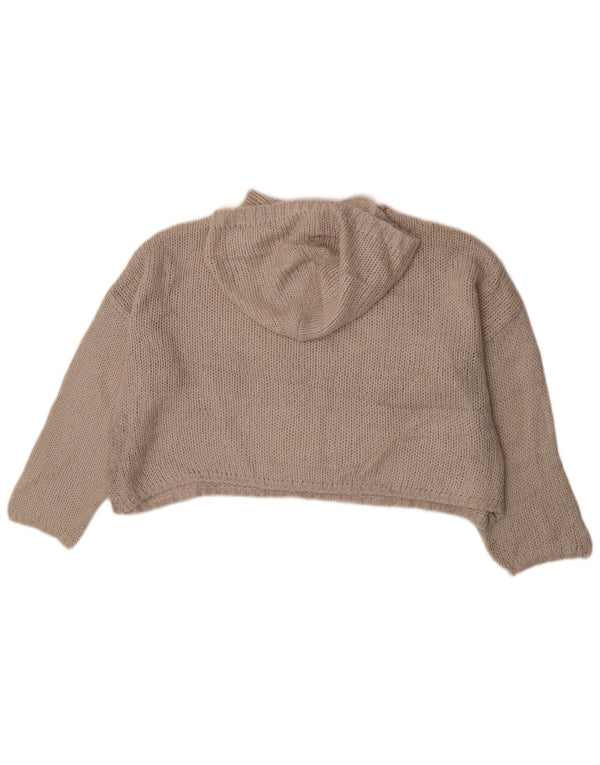 Benetton Jersey Corto Extragrande con Capucha para Mujer UK 40 Small Beige