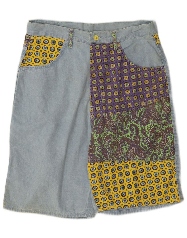 Fordocks Bermudas para hombre IT 46 Small W30 Azul Patchwork Algodón