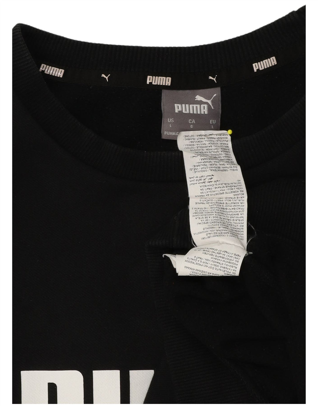 Puma Sudadera Gráfica para Hombre Jersey Grande De Algodón Negro