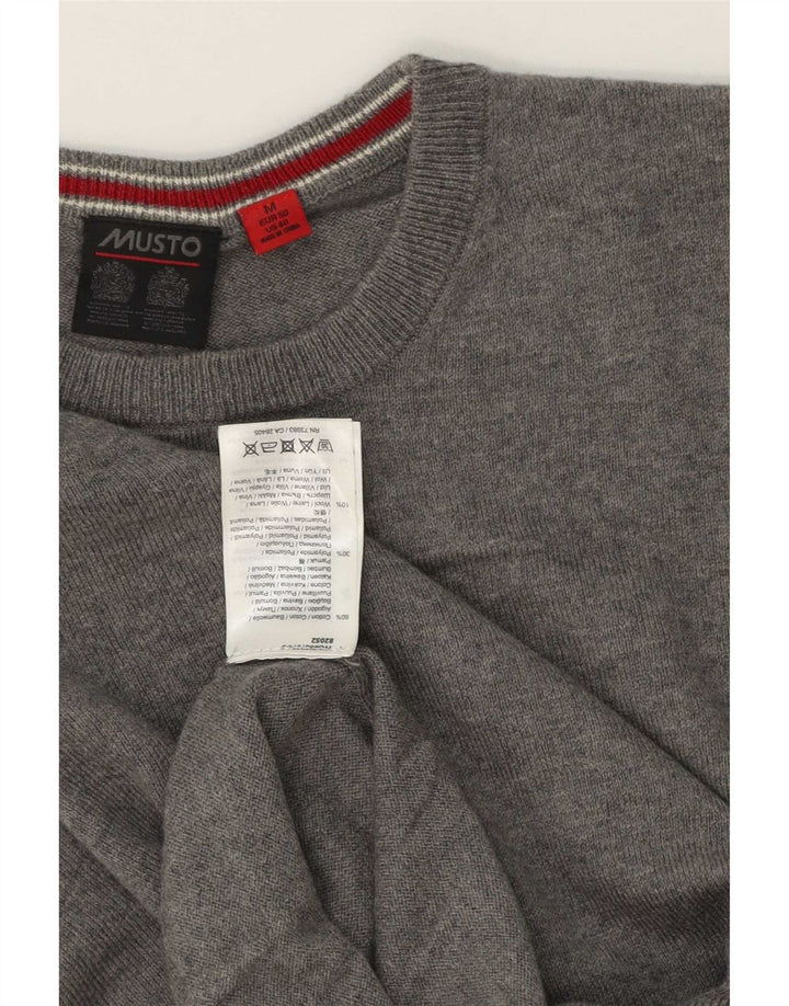 Musto Jersey De Cuello Redondo Para Hombre De Algodón Gris Medio