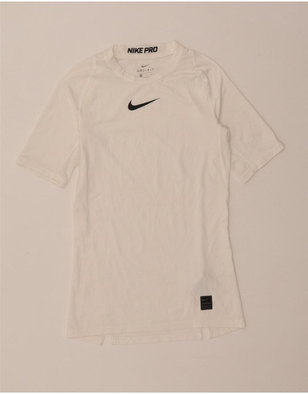Nike Dri Fit Graphic Camiseta para hombre, talla pequeña, poliéster blanco