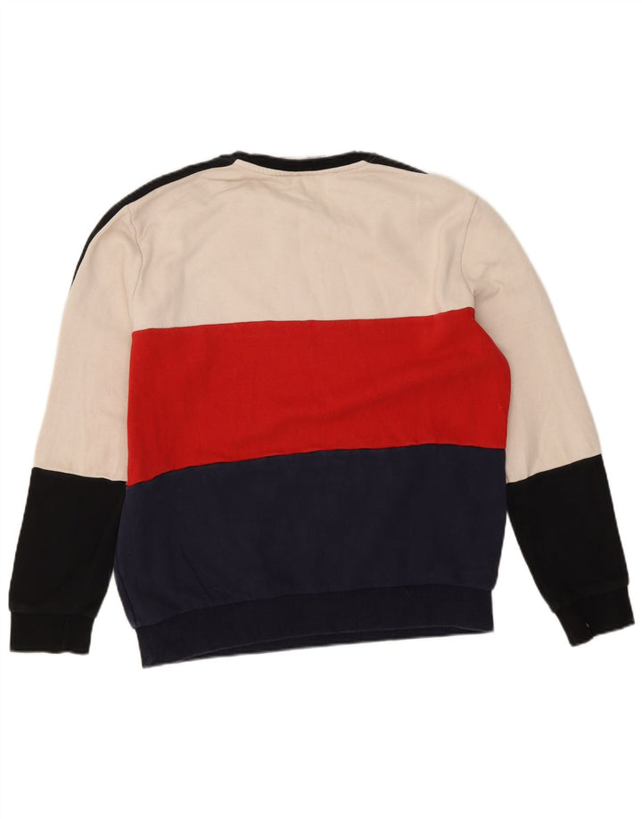 Fila Hombre Graphic Sudadera Jumper Small Multicolor Colorblock Algodón