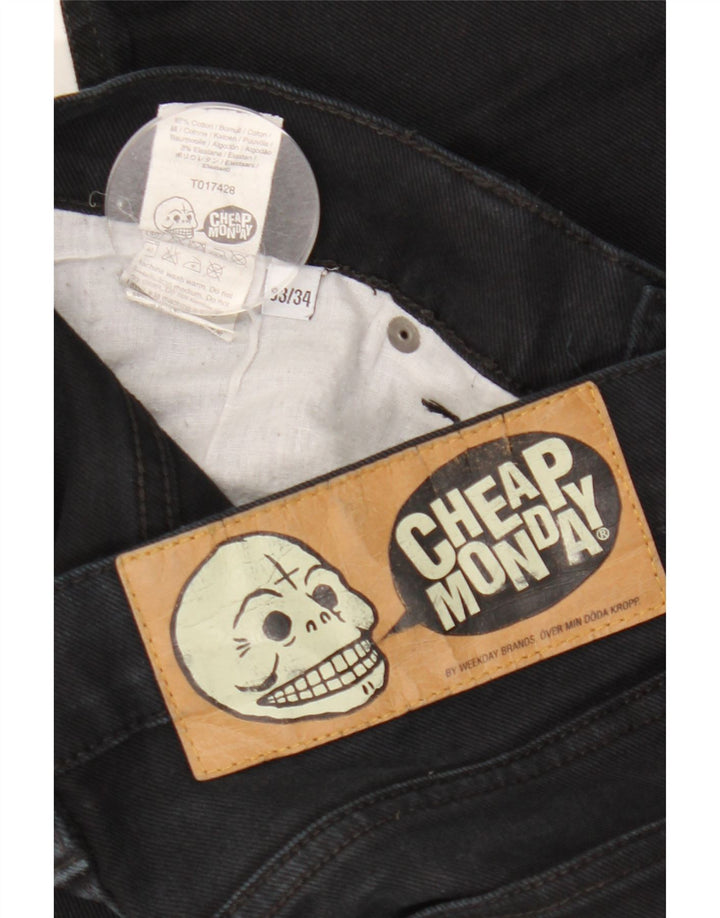 Vaqueros ajustados y cortos para mujer de Cheap Monday W33 L25 Algodón negro