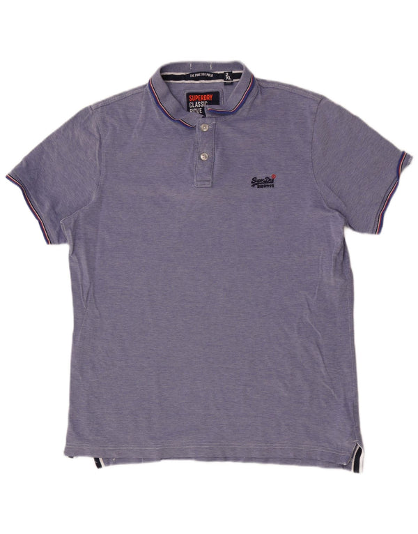 SUPERDRY Polo Hombre 2XL Algodón Azul
