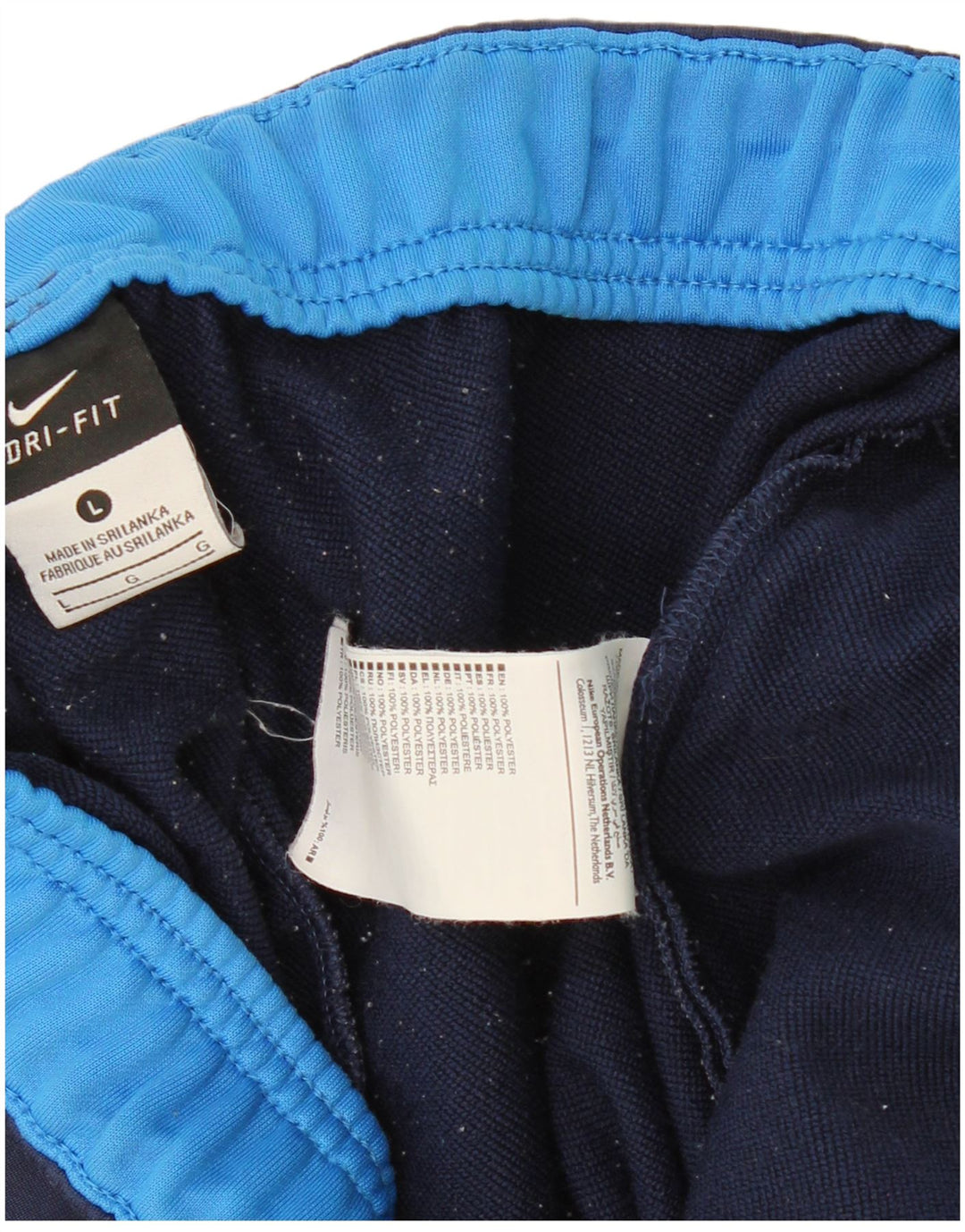 NIKE Pantalón de chándal Dri Fit para hombre, tamaño grande, poliéster azul marino