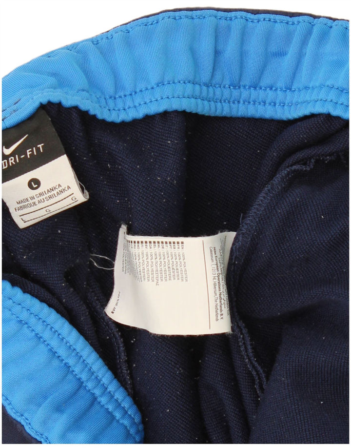 NIKE Pantalón de chándal Dri Fit para hombre, tamaño grande, poliéster azul marino