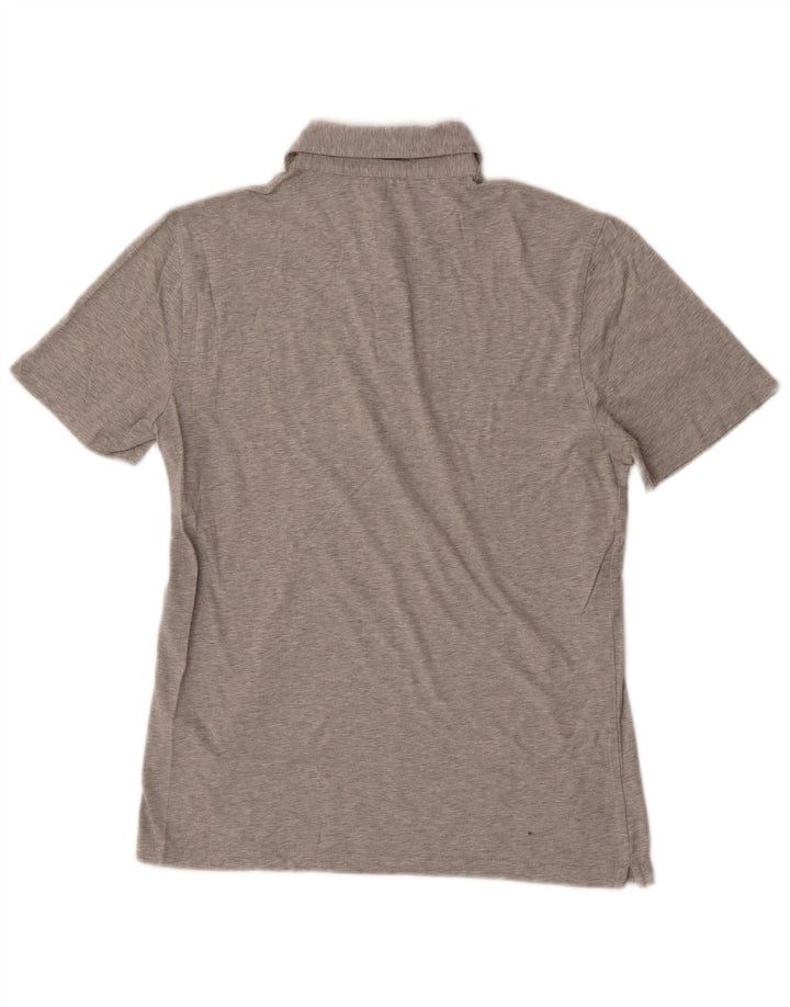 Polo Reiss para hombre de algodón moteado gris pequeño