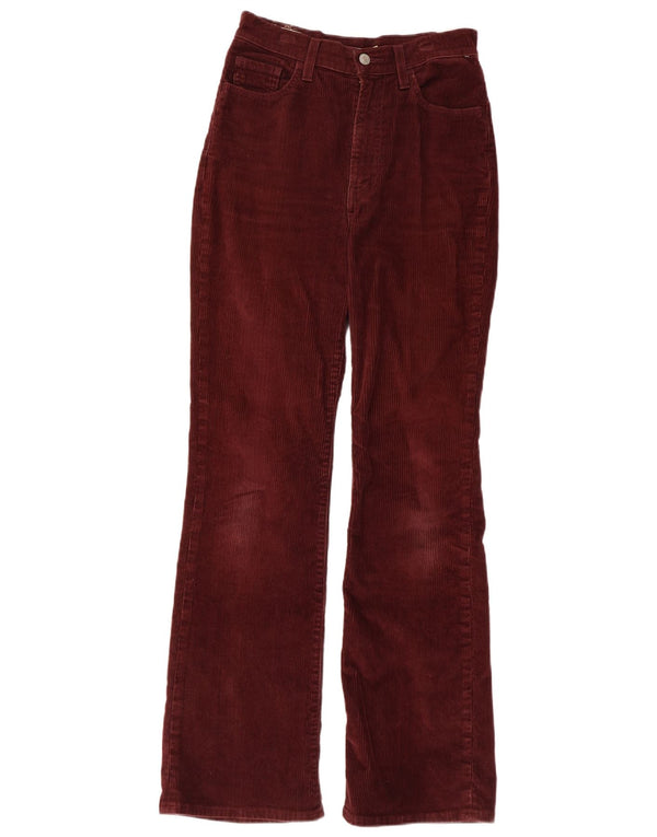 Pantalones Levi's Ribcage Bootcut De Pana Para Mujer W26 L33 Algodón Borgoña