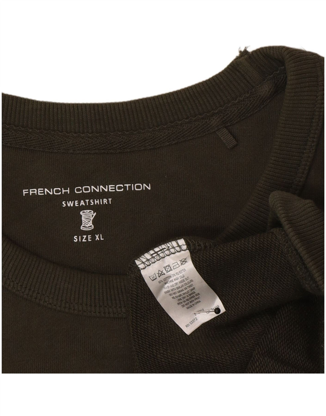 French Connection Sudadera Hombre XL Caqui Algodón