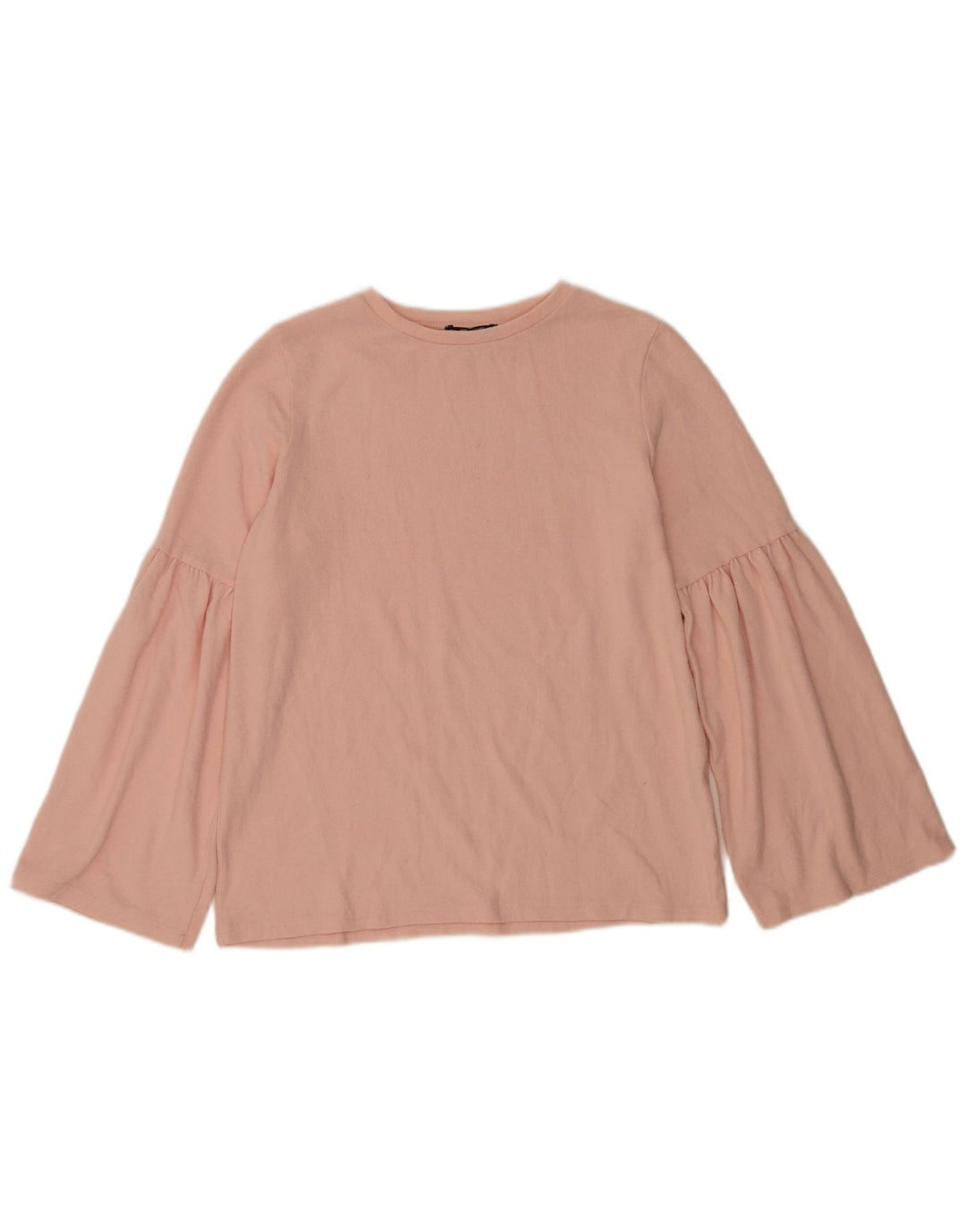 Zara Mujer Trafaluc Blusa De Manga Larga Top UK 44 Poliéster Rosa Medio