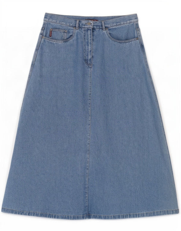 Next Falda vaquera de cintura alta para mujer UK 10 Small W24 Algodón azul