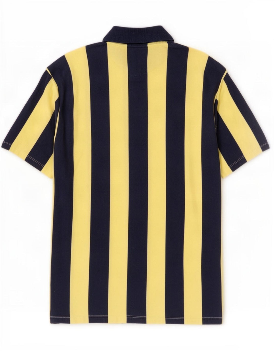Zara Hombre Camisa Manga Corta Algodón Rayas Azul Medio