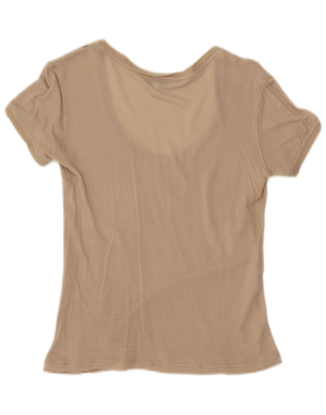 ARMANI JEANS Camiseta gráfica para mujer Top EU 42 Large Beige