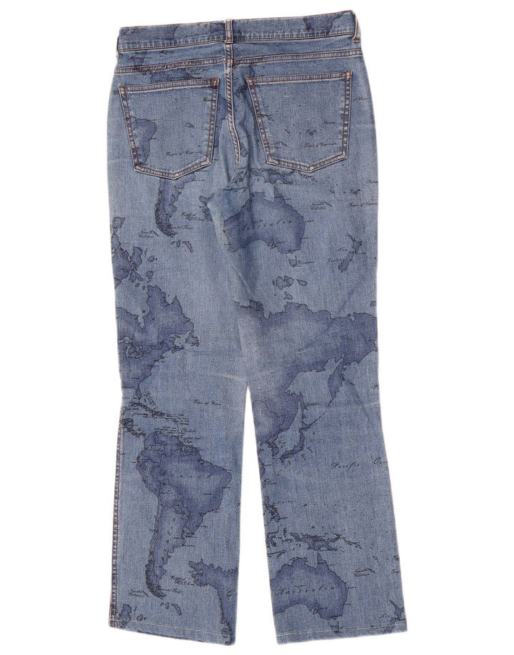 ALVIERO MARTINI Jeans con corte de bota gráfico para mujer W27 L27 Algodón azul