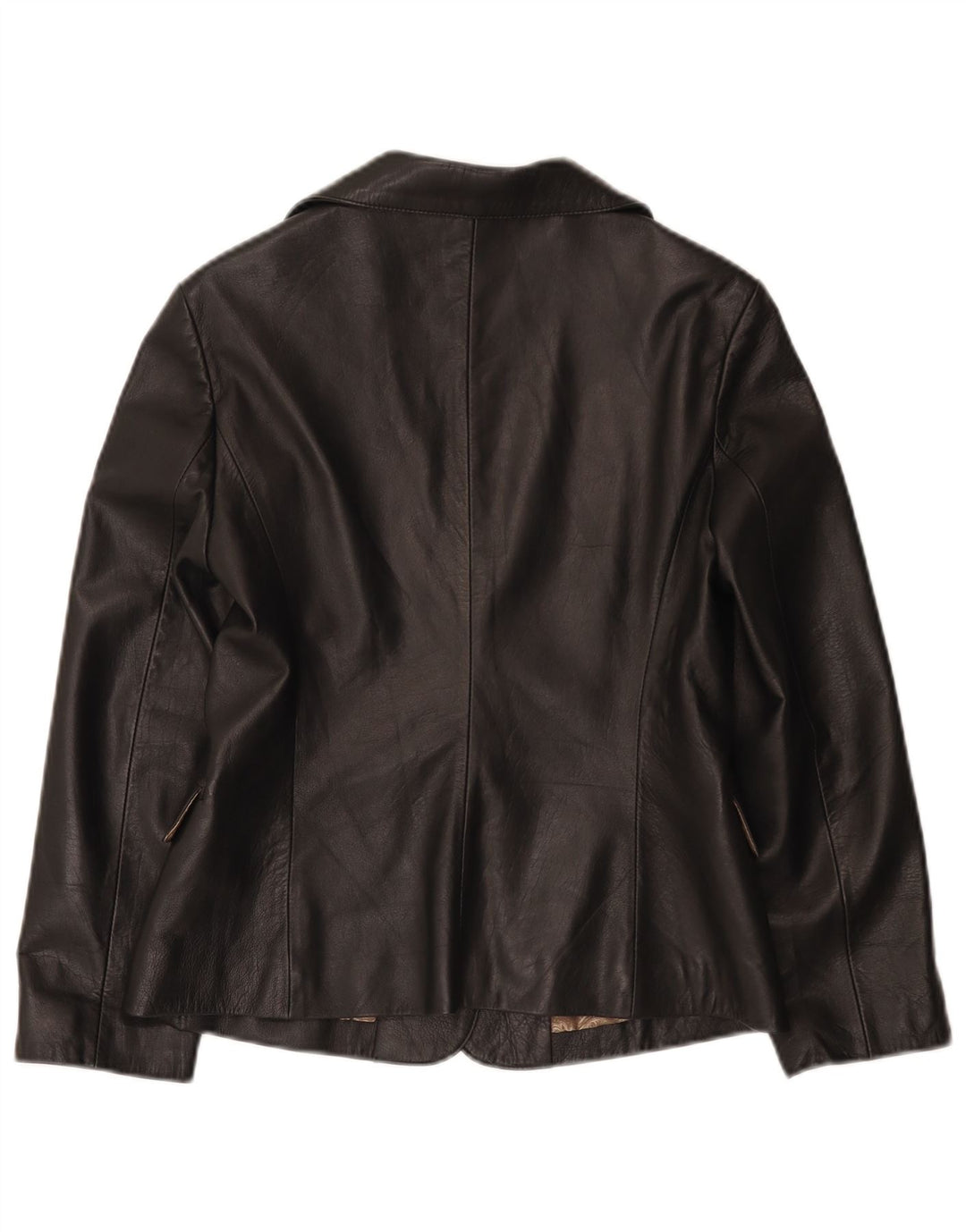 Icinoo Chaqueta Blazer de Cuero con 1 botón para Mujer UK 10 Small Black