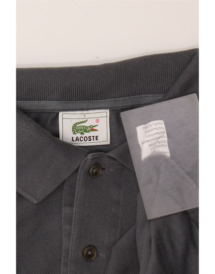 Polo Lacoste para hombre talla 7 2XL algodón gris