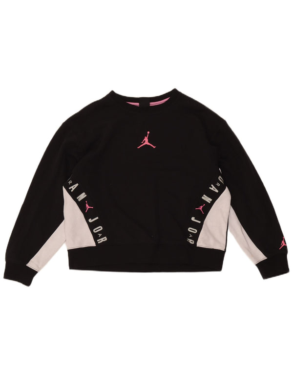 Jordan Sudadera gráfica para niña 13-14 años XL Negro Colorblock