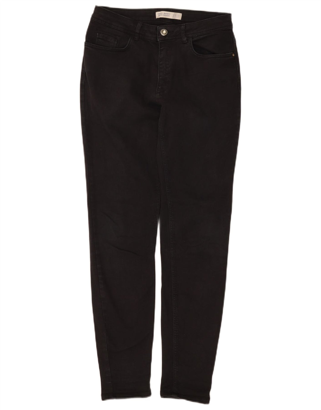 ZARA Vaqueros pitillo para mujer EU 38 Small W28 L28 Negro