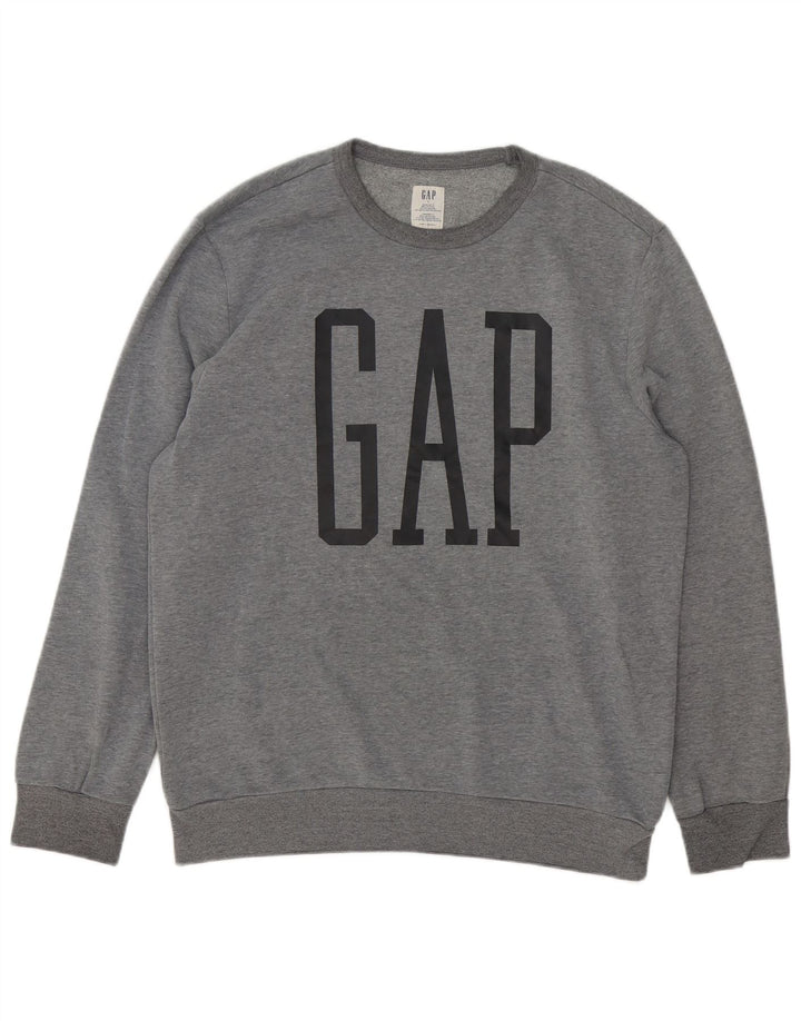 GAP Sudadera Gráfica para Hombre Jersey Grande Gris