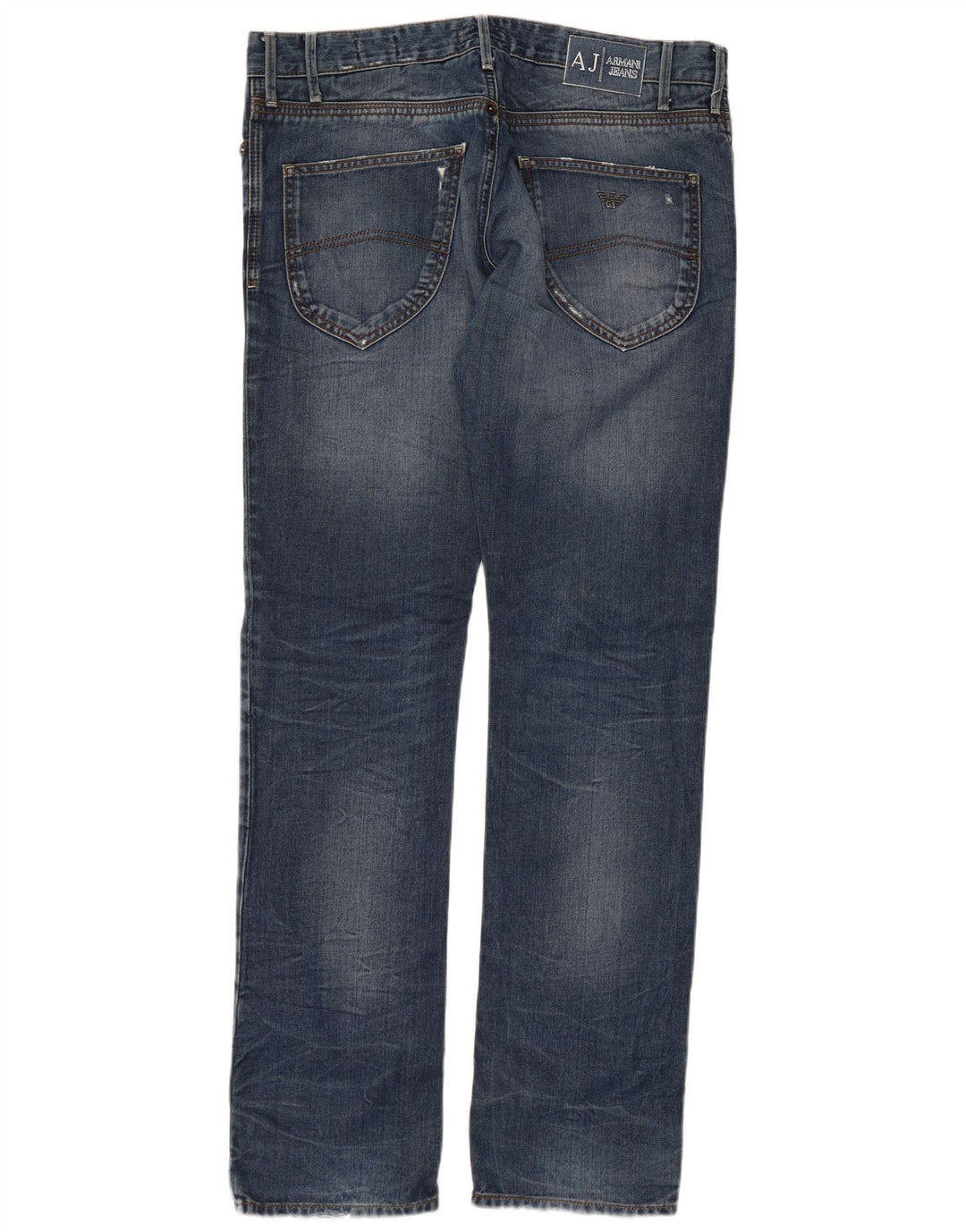 Armani Jeans ajustados desgastados para hombre W33 L33 Algodón azul