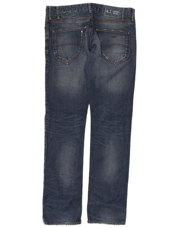 Armani Jeans ajustados desgastados para hombre W33 L33 Algodón azul