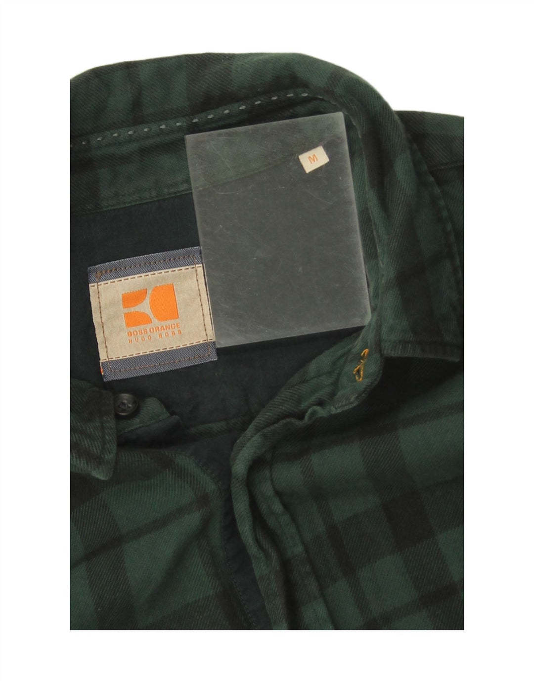 Camisas HUGO BOSS Hombre | Camisa de franela de algodón a cuadros verde medio