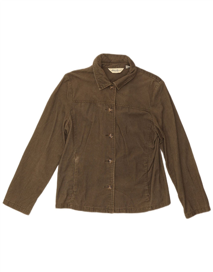 Eddie Bauer Chaqueta de pana para mujer Reino Unido 14 Algodón caqui mediano